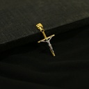 Cruz en Acero Dorada 34*22mm