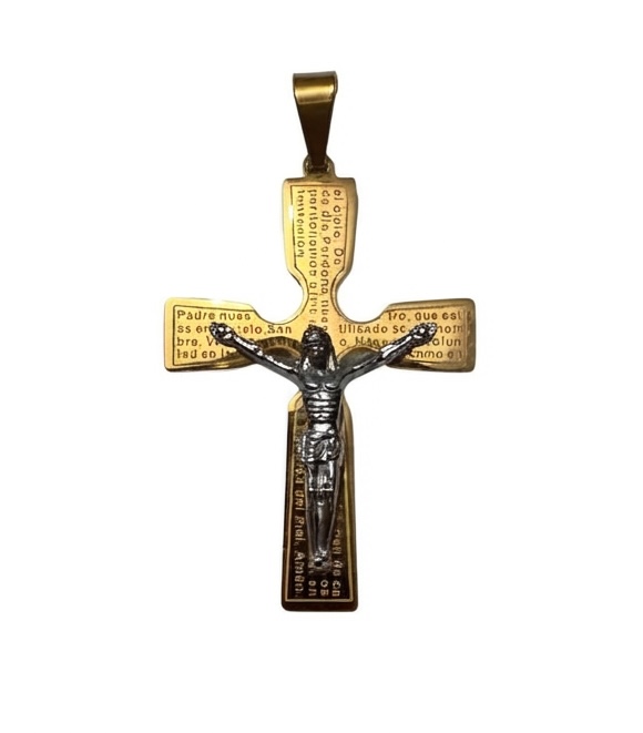 Cruz del Padre Nuestro en Acero 43mm