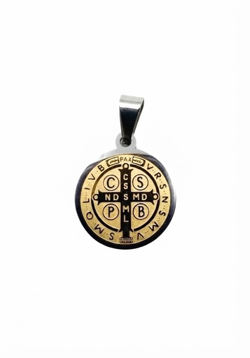 [MD.087] Medalla San Benito en Acero 16mm